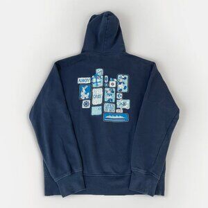 Disney Cruise Line Adult L Full Zip Blue Hoodie Mickey Minnie Donald the Duck